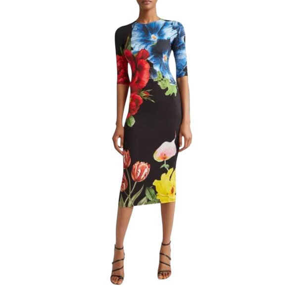 ALICE + OLIVIA DELORA MIDI DRESS SIZE XS/S NEW - Picture 7 of 9